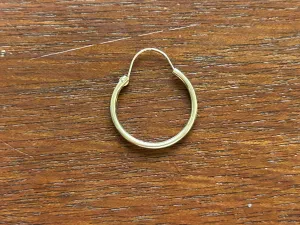 14k Yellow Gold SINGLE Hoop Earring
