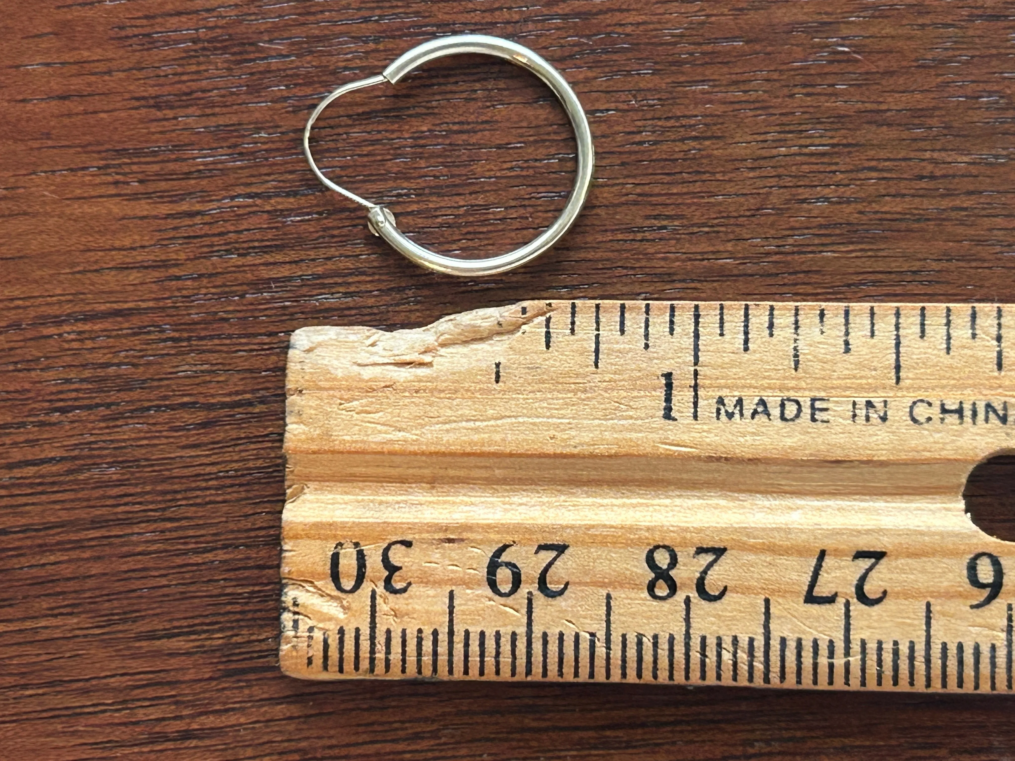 14k Yellow Gold SINGLE Hoop Earring