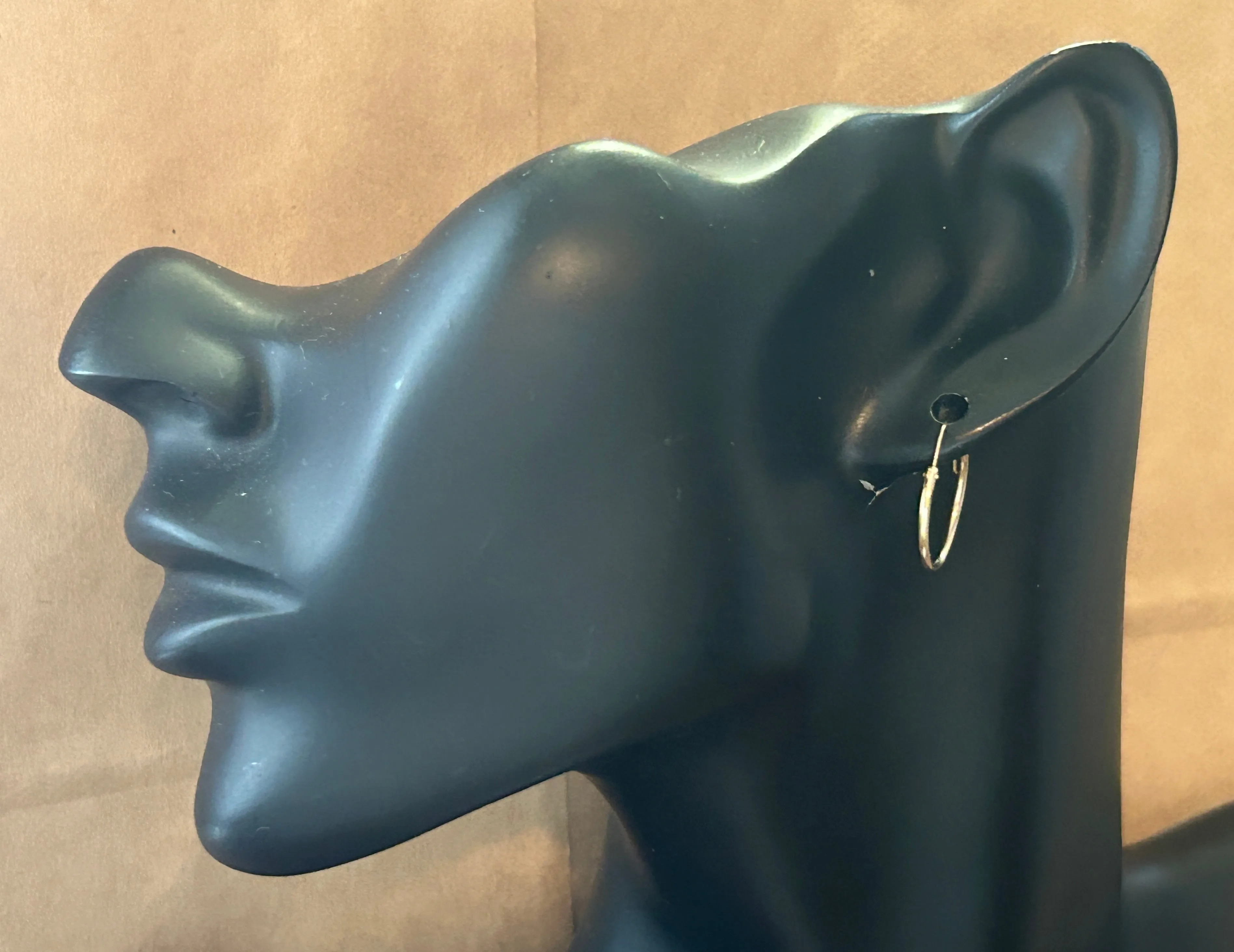 14k Yellow Gold SINGLE Hoop Earring