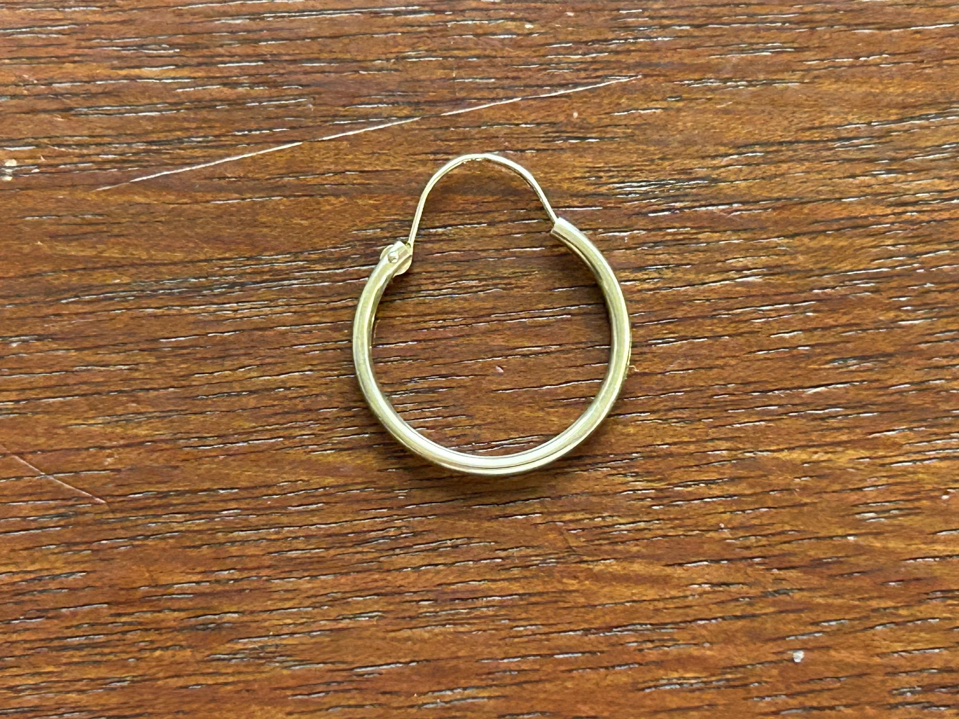 14k Yellow Gold SINGLE Hoop Earring