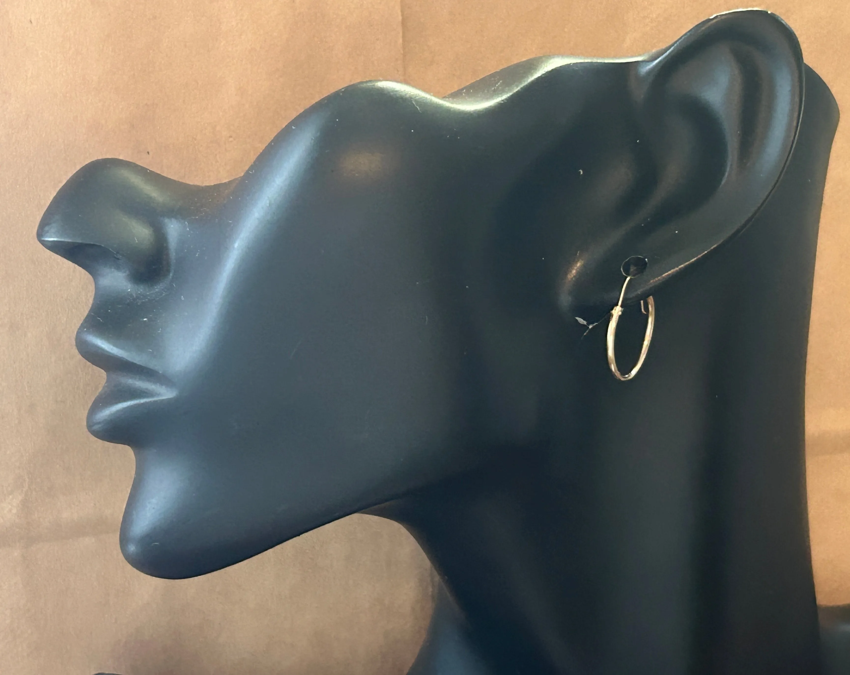 14k Yellow Gold SINGLE Hoop Earring