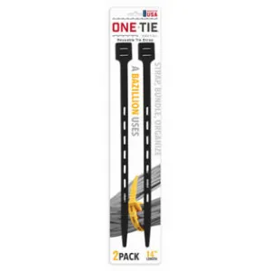 14" ONE-Tie, Color: Black or Red, 2 Pack