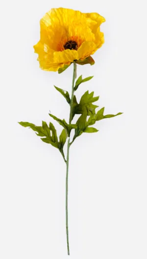 28''  Faux Poppy Spray ( FSP484-Yellow )