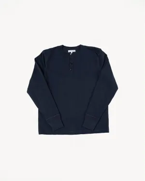 2S04.98 - 13.4oz Loopwheeled Heavy Henley Relaxed Fit - Charcoal