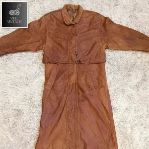 90s Vintage Bella Hadid Style Leather Trench Coats - 11 PCS