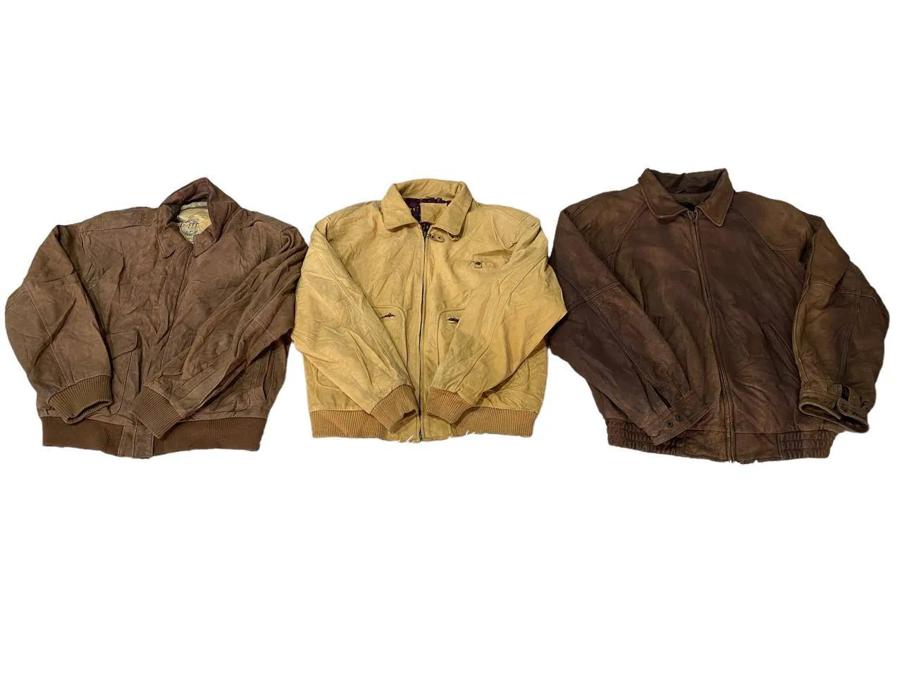 90s Vintage Suede Bomber Jackets Mixed - 09 Pcs