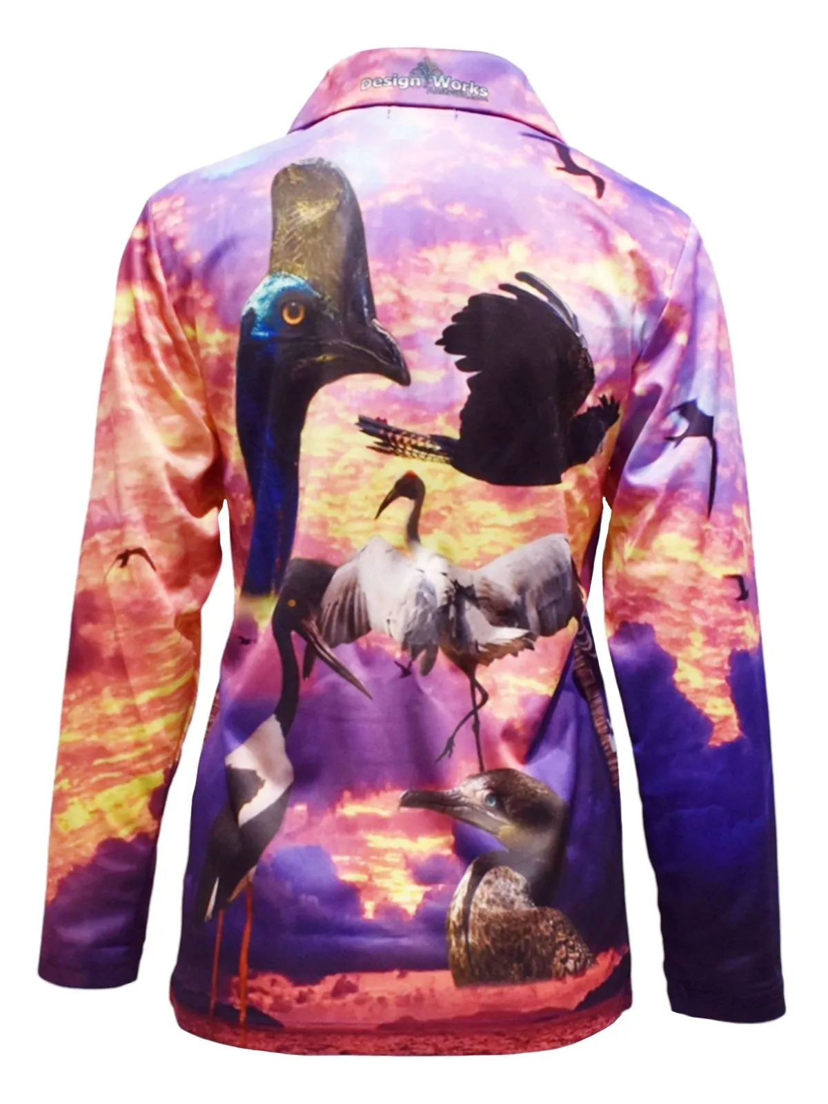 Adult Long Sleeve Sun Shirts - Birds