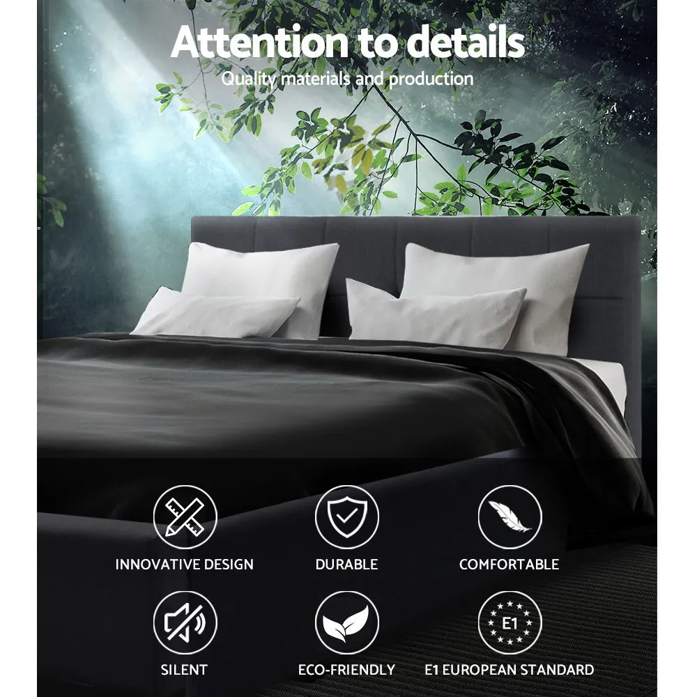 Agnes Double Bed Frame Charcoal