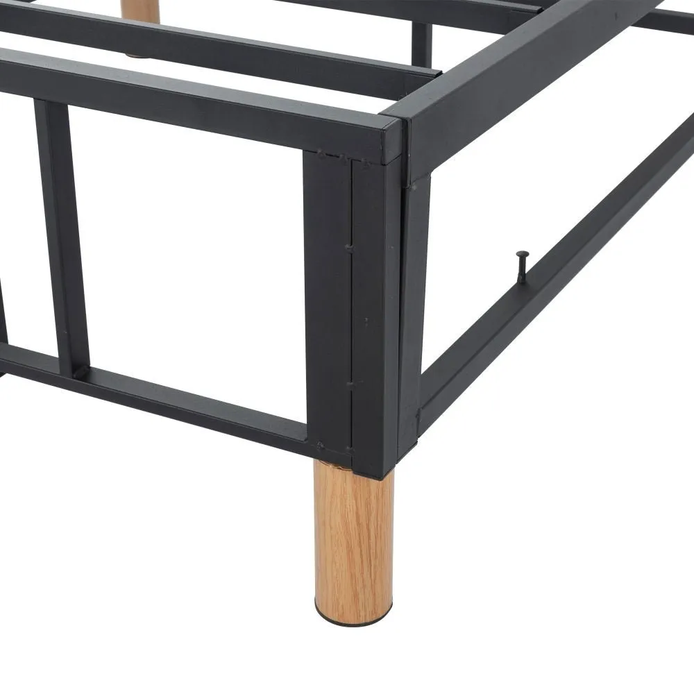 Alex Single Metal Bed Base Light Grey