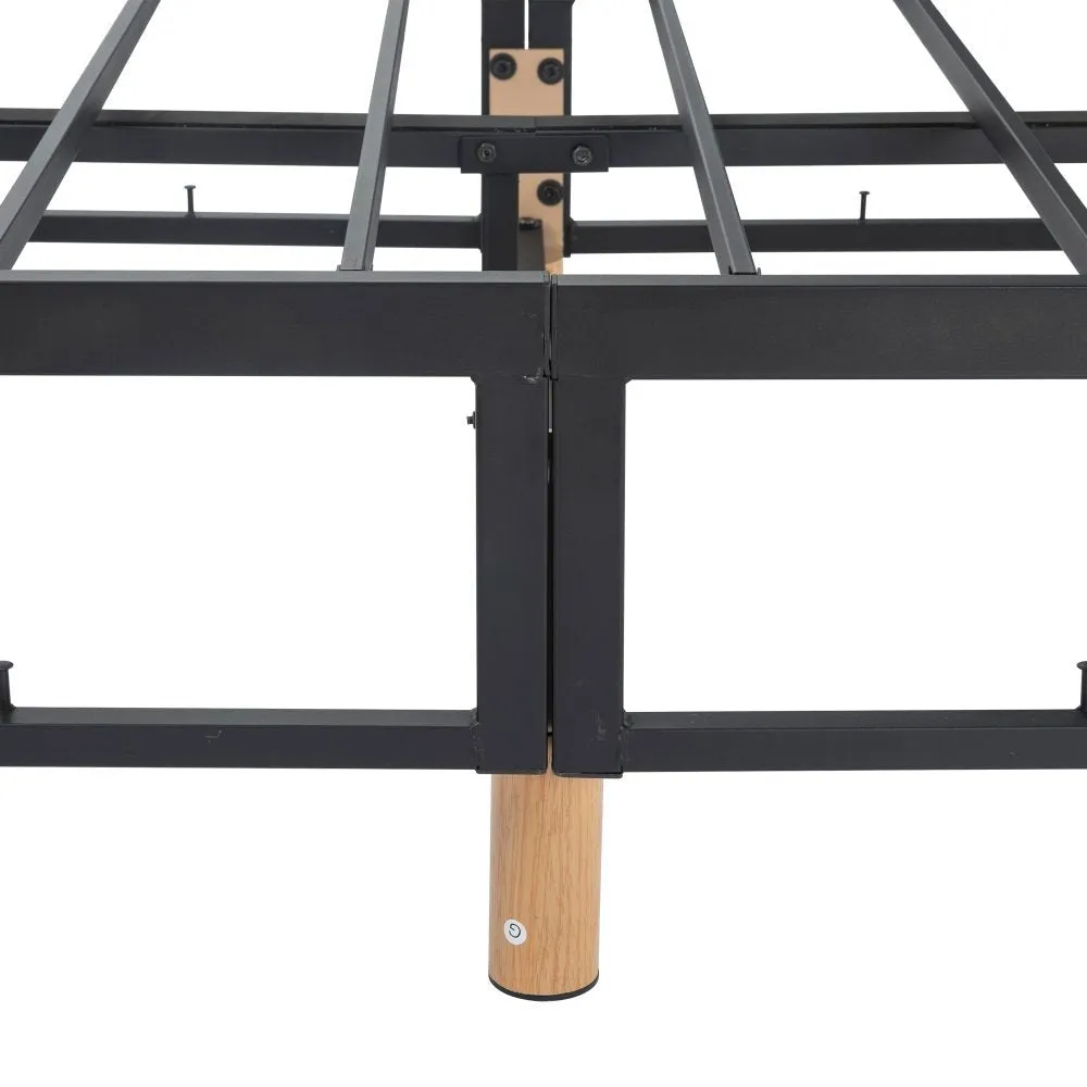 Alex Single Metal Bed Base Light Grey