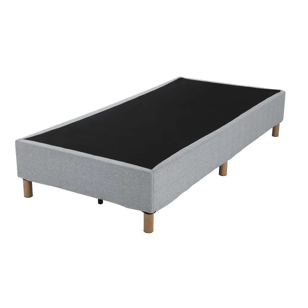 Alex Single Metal Bed Base Light Grey