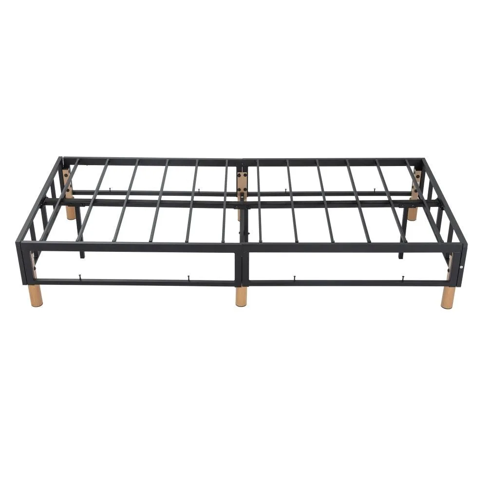 Alex Single Metal Bed Base Light Grey