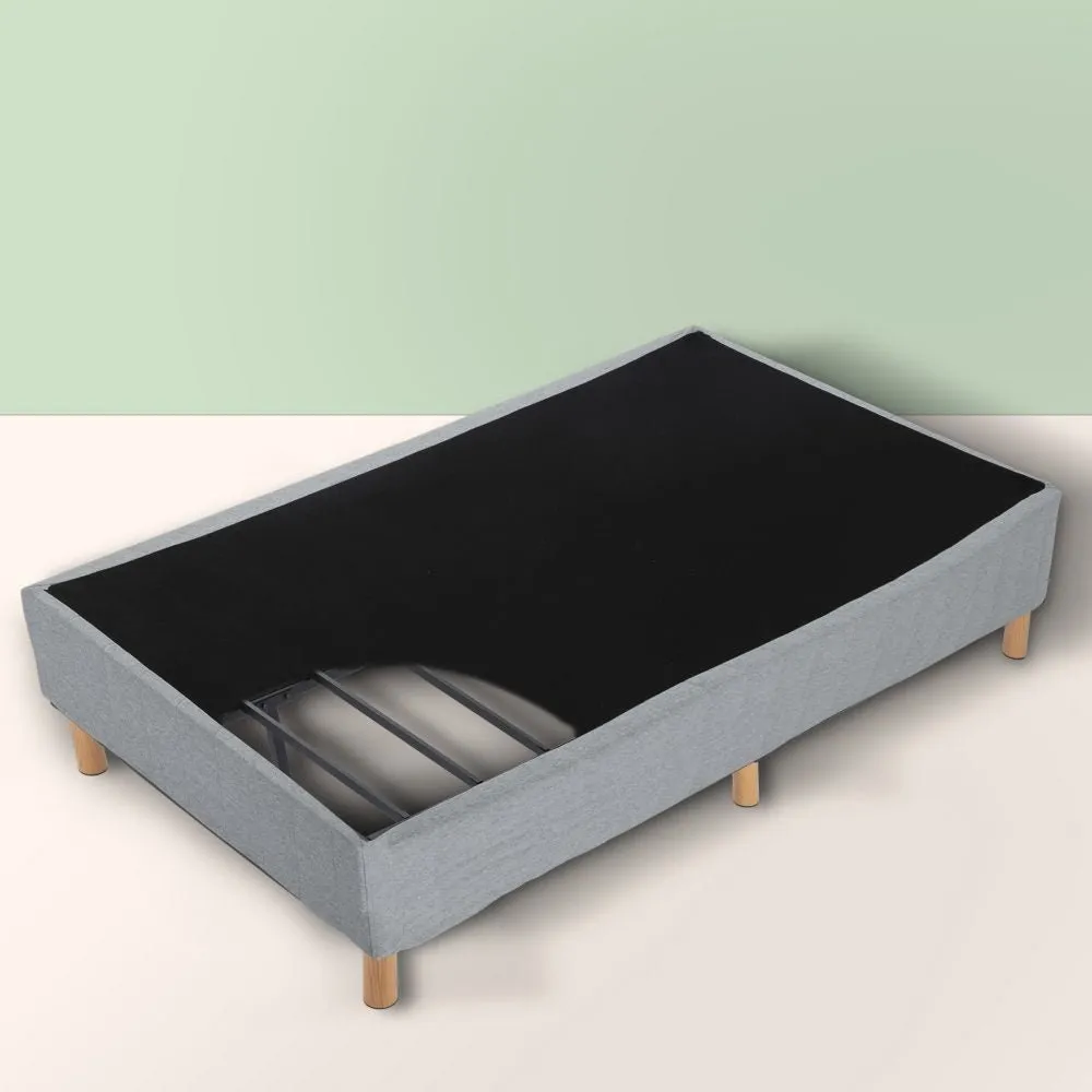 Alex Single Metal Bed Base Light Grey