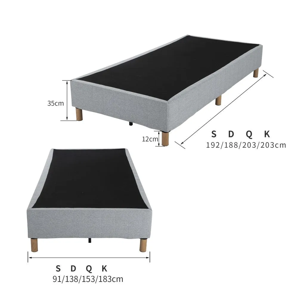 Alex Single Metal Bed Base Light Grey
