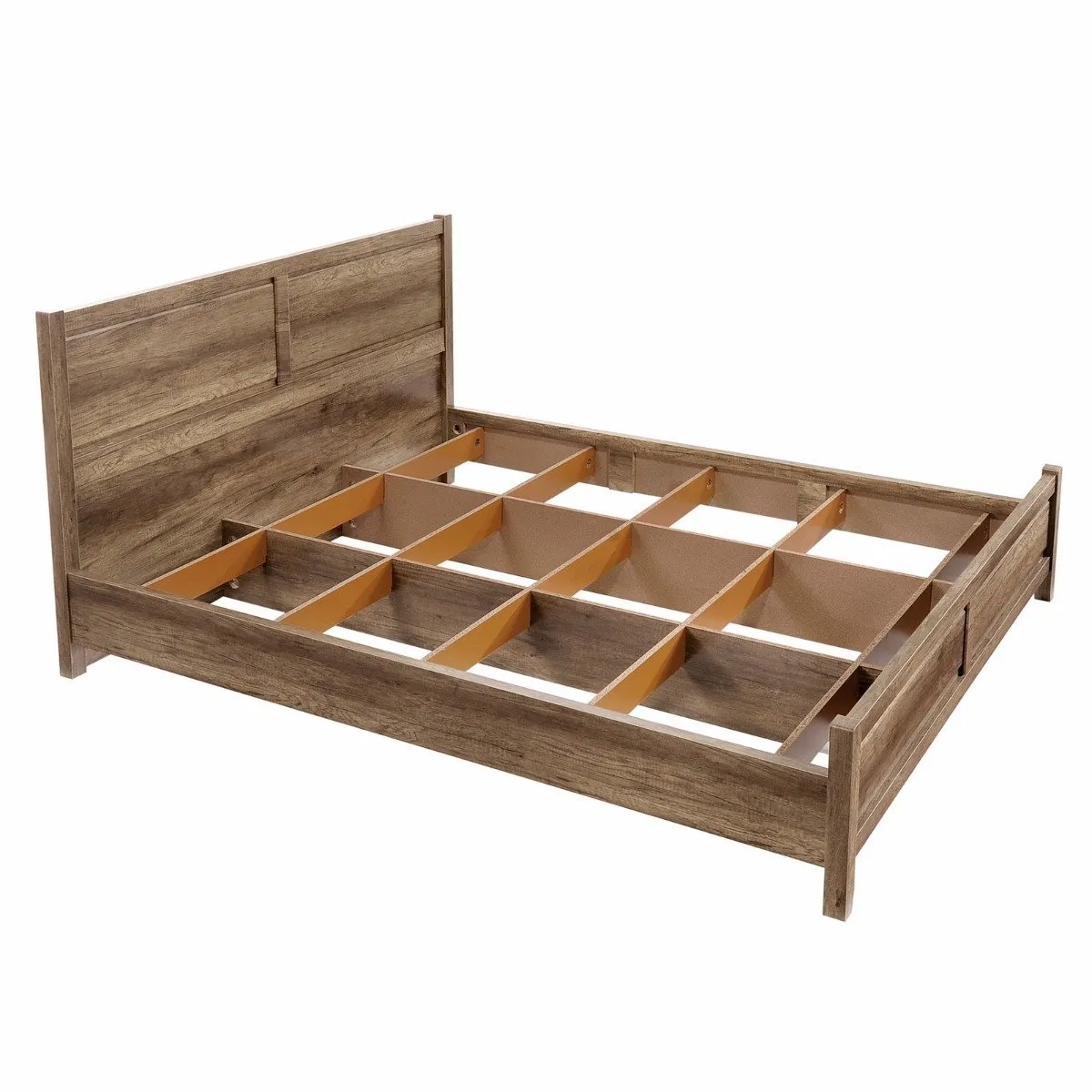 Alice Wooden Double Bed Frame Base Oak