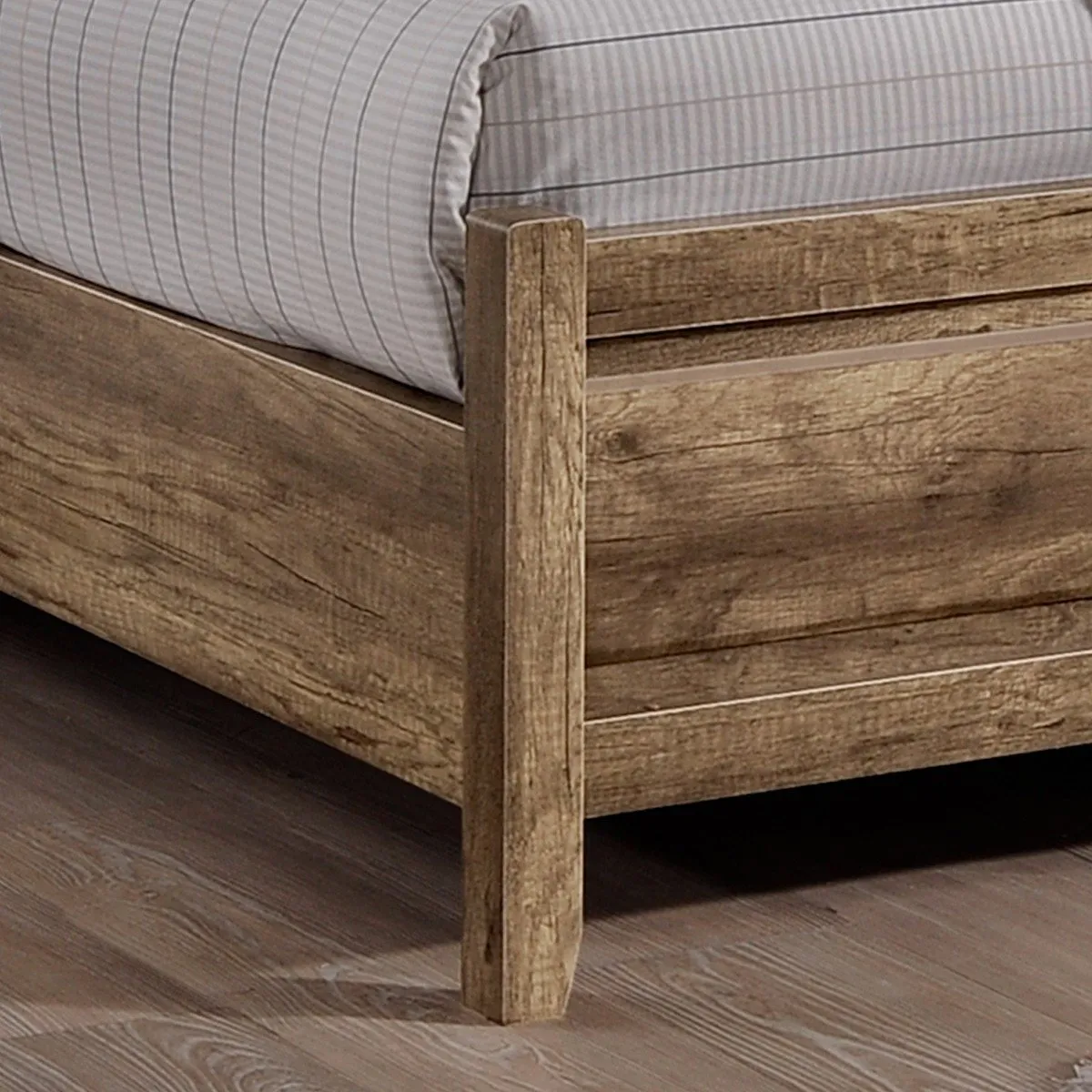 Alice Wooden Double Bed Frame Base Oak