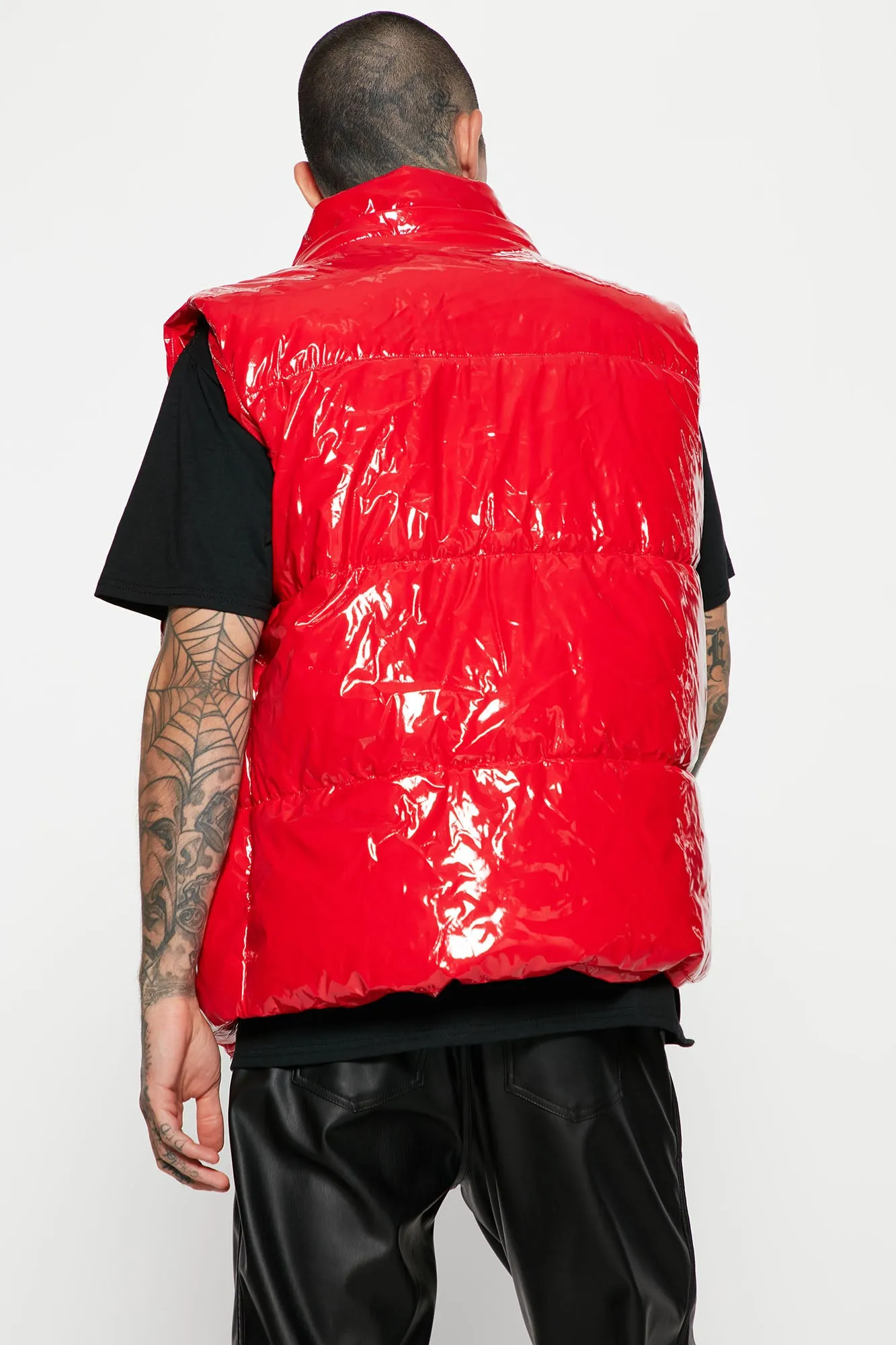 Almost There Hooded Puffer Vest - Red