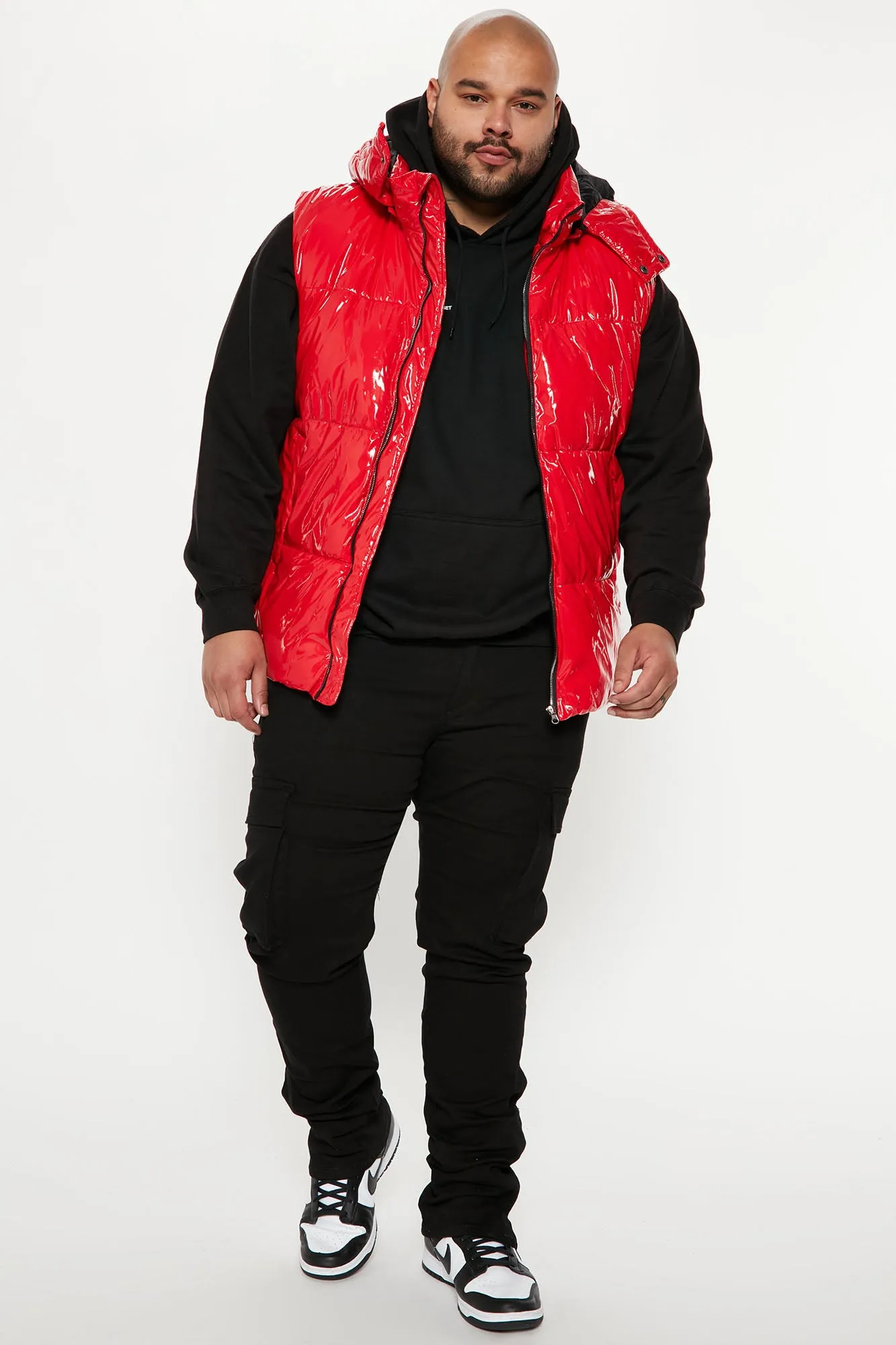 Almost There Hooded Puffer Vest - Red