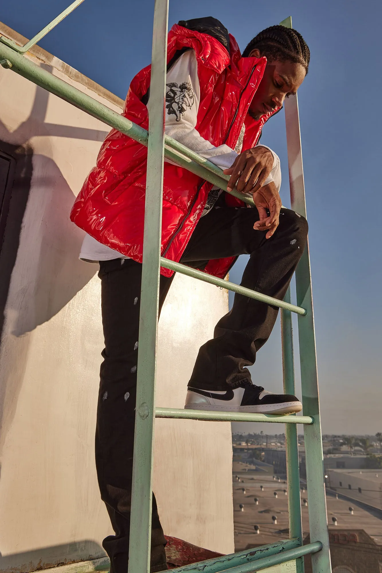 Almost There Hooded Puffer Vest - Red