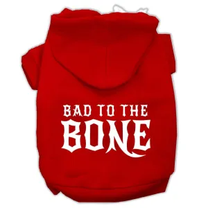 Bad to the Bone Dog Pet Hoodies Red Size XXL (18)