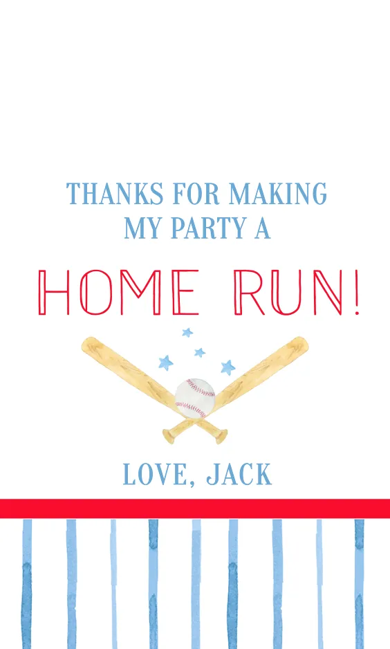 Baseball Gift Tag