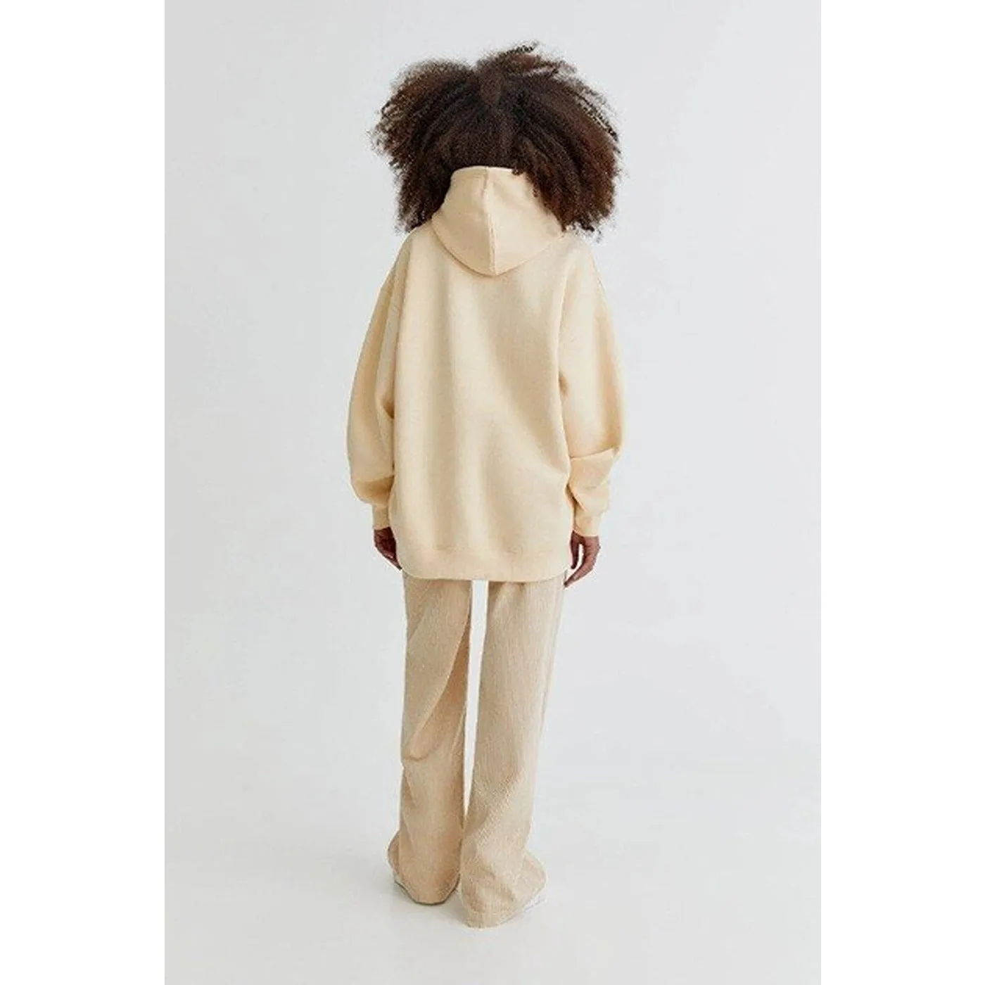 Beige Basic Oversized Hoodie