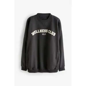 Black Self Club Oversized Sweatshirt
