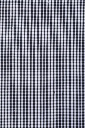 Black White Gingham Silk Shantung 165 Fabric