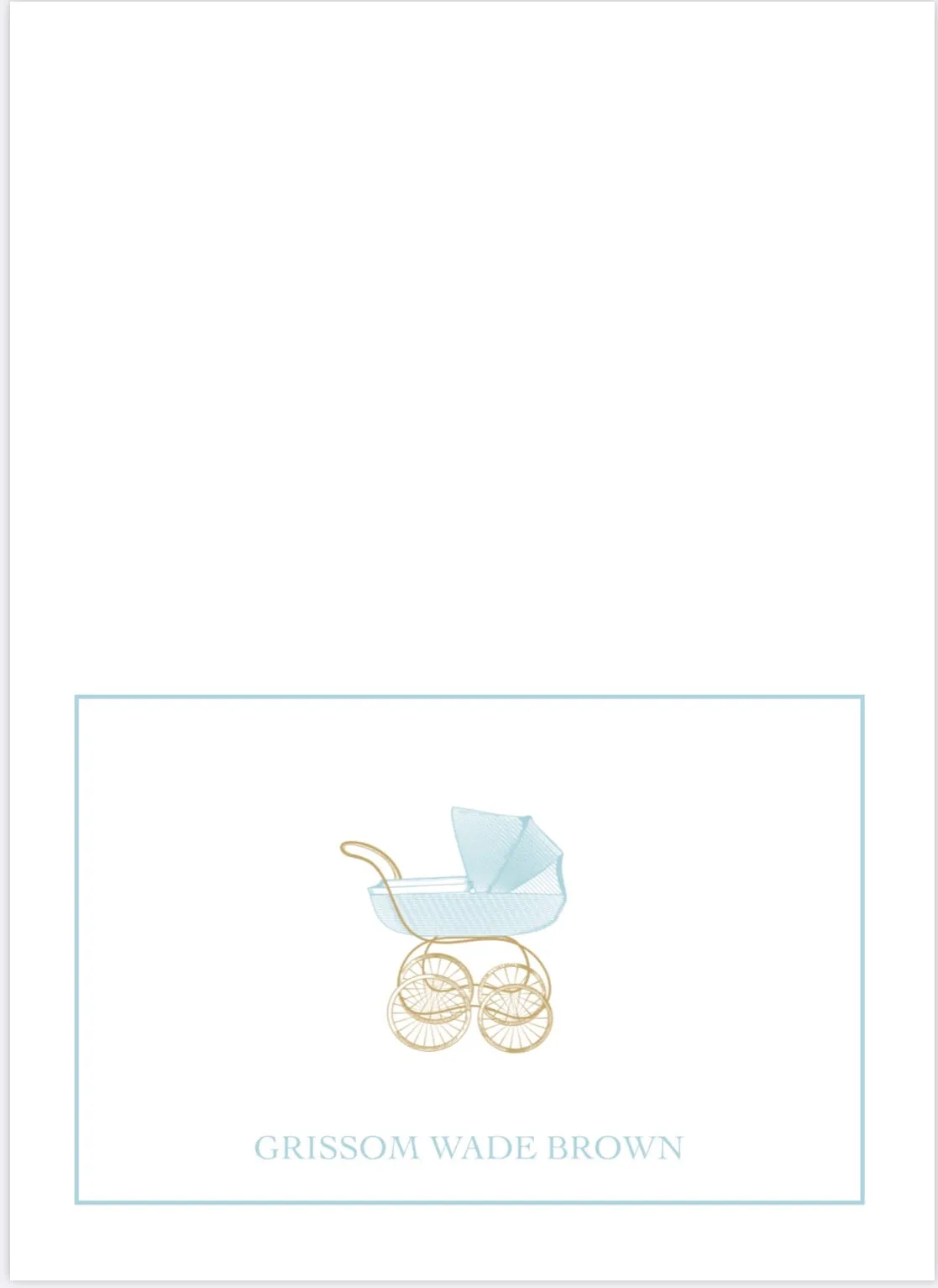 Blue Carriage Folded Notes Set