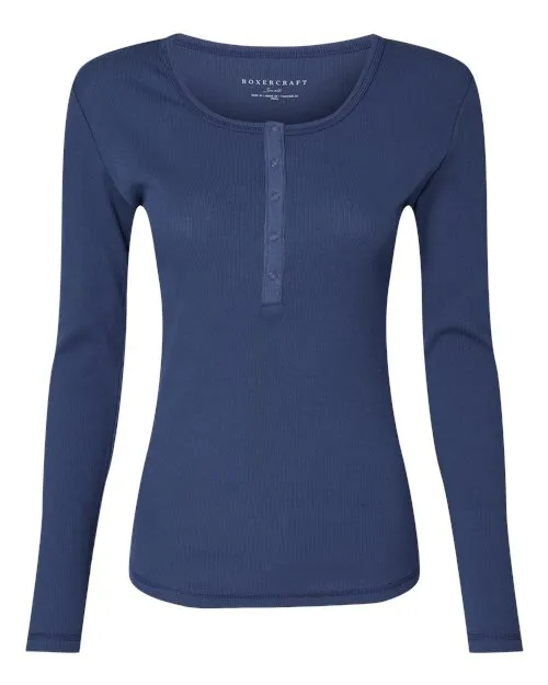 Boxercraft Women's Harper Long Sleeve Henley