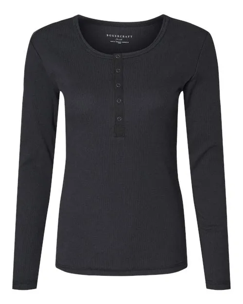 Boxercraft Women's Harper Long Sleeve Henley