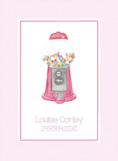 Bubblegum Machine Calling Cards