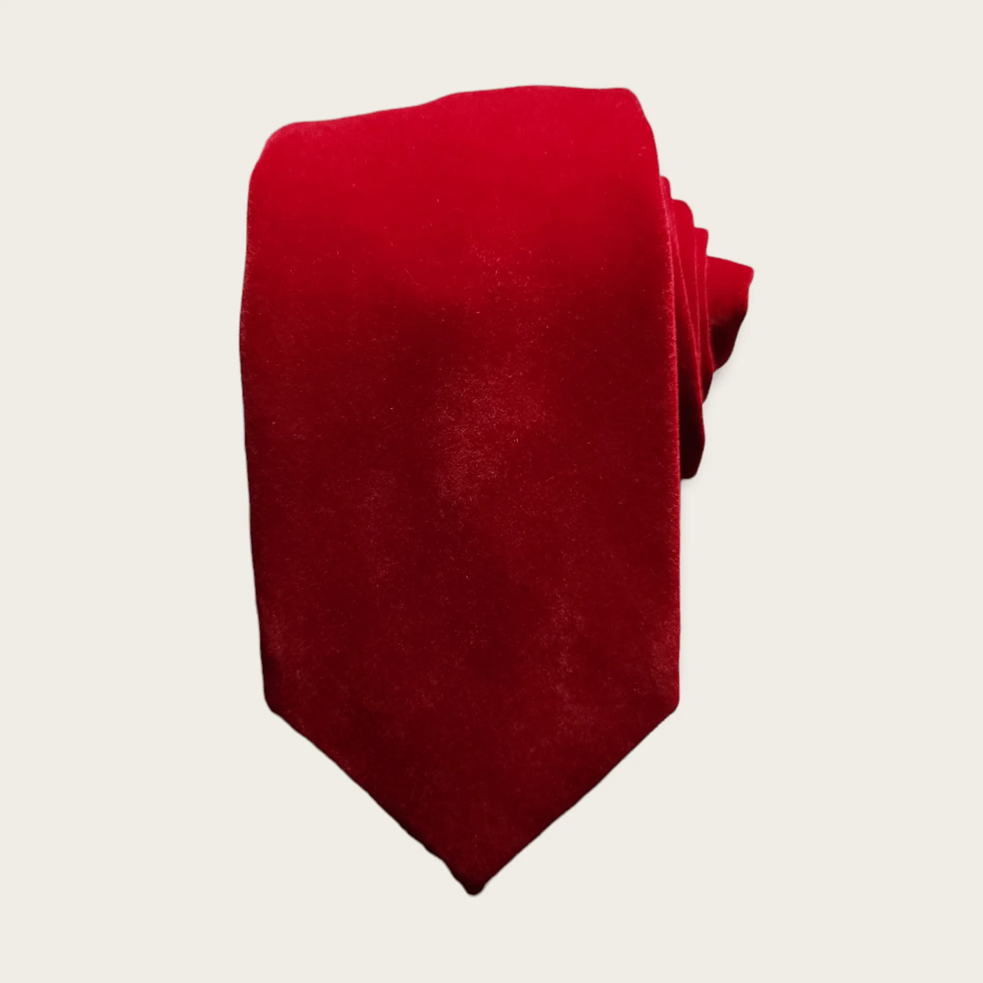 Burgundy Velvet Floral Tie