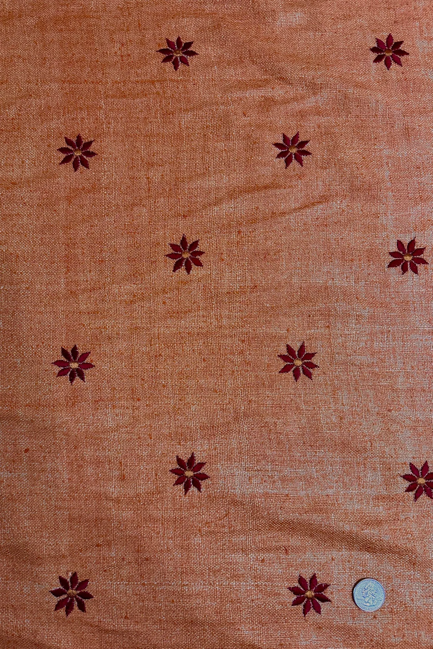 Canyon Sunset Embroidered Silk Linen MEMT-023-4