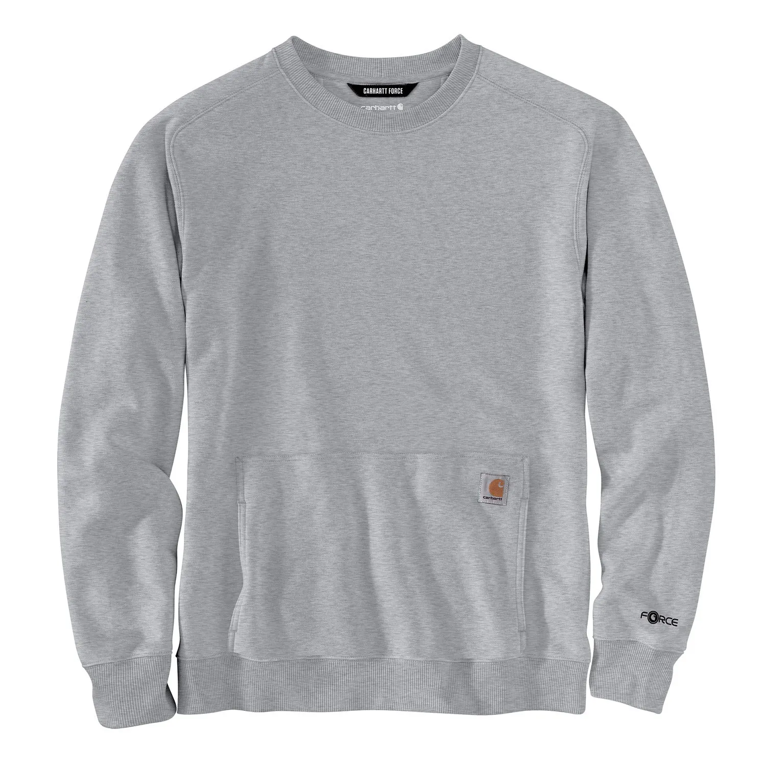 Carhartt Mens Force Lightweight Crewneck Sweatshirt - Relaxed Fit, Moisture-Wicking, Quick-Dry