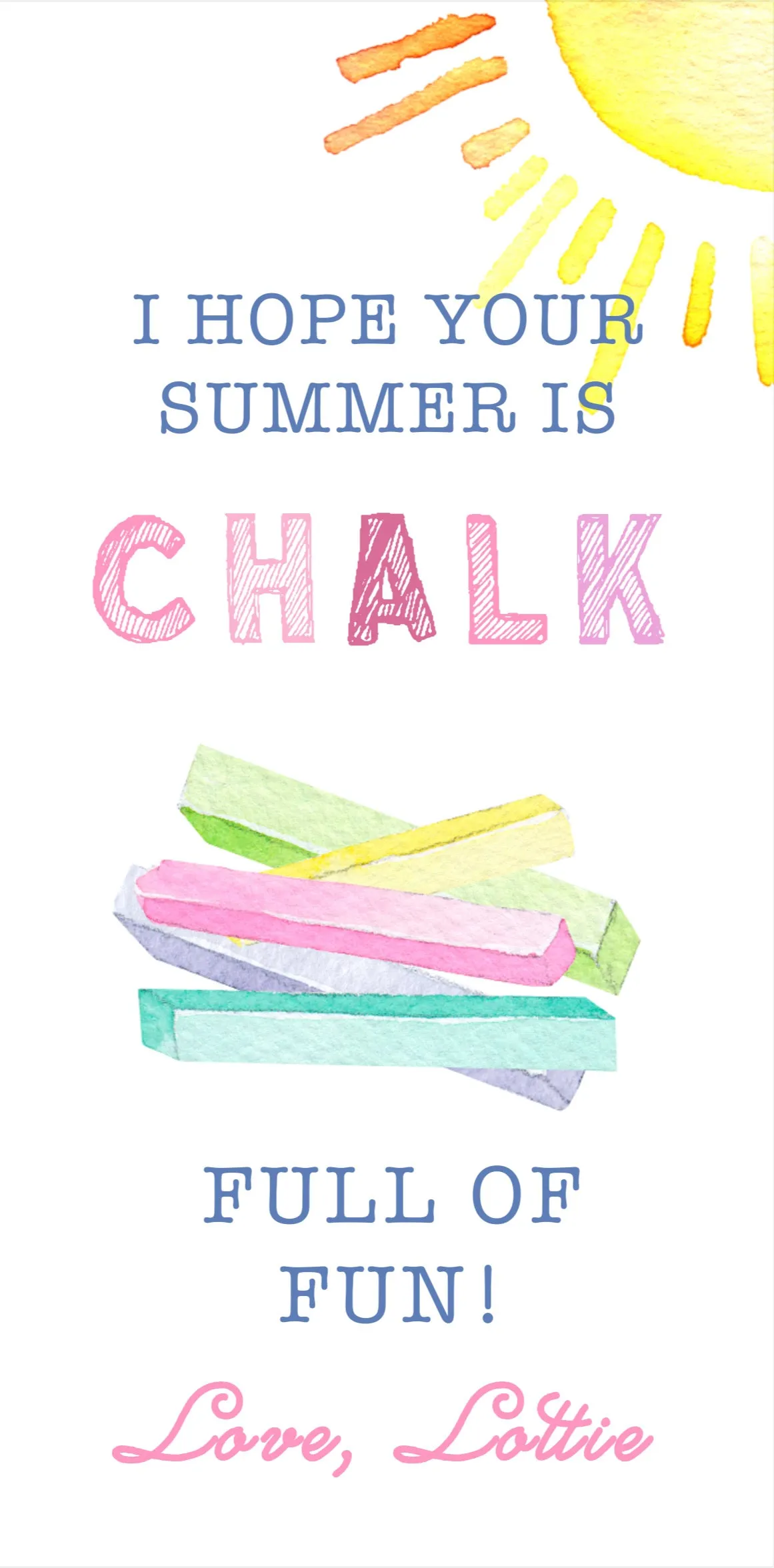Chalk Gift Tags-Pink