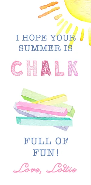Chalk Gift Tags-Pink