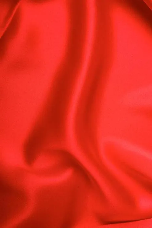 Cherry Tomato Red Stretch Charmeuse Fabric