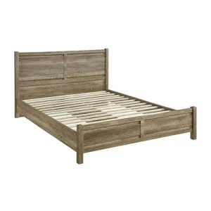 Cielo Wooden Double Bed Frame Oak Natural