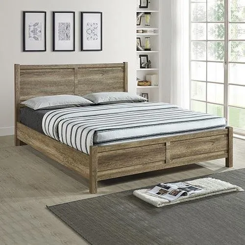 Cielo Wooden Double Bed Frame Oak Natural