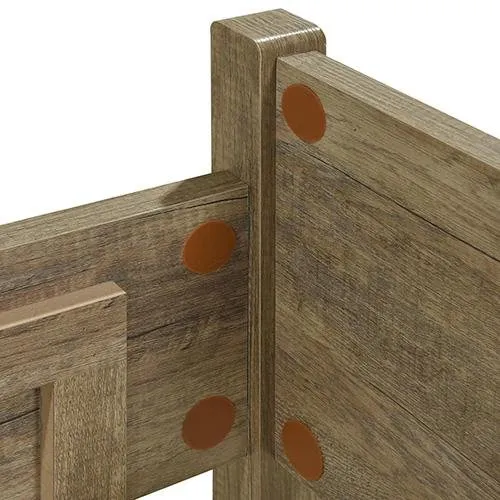 Cielo Wooden Double Bed Frame Oak Natural