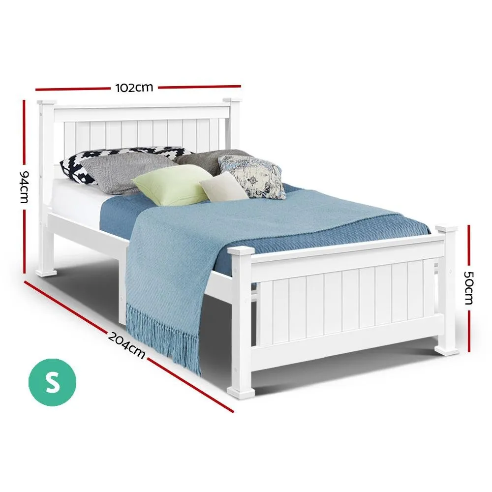 Cottesloe Wooden Single Bed White