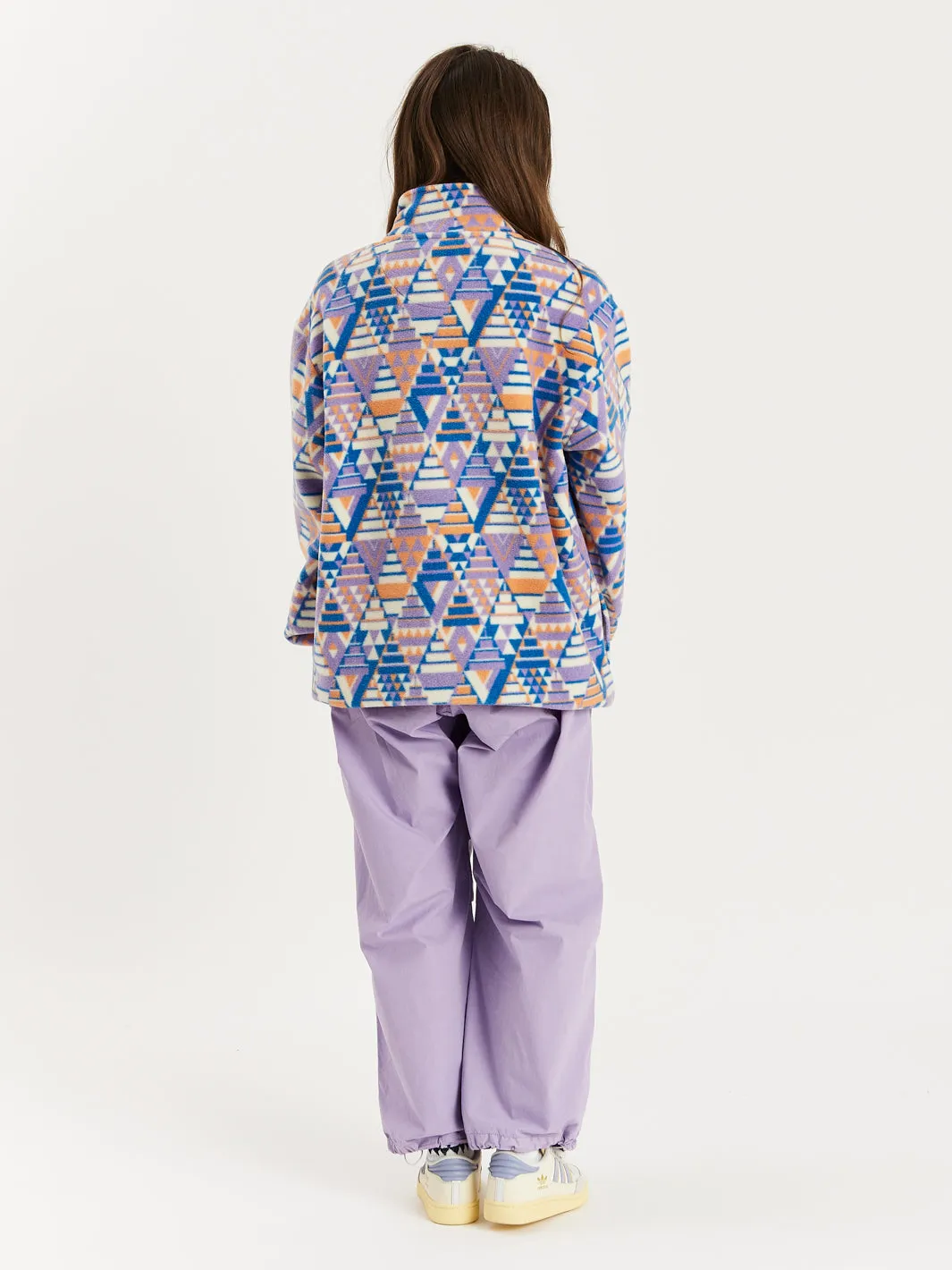Dara Retro Pattern 1/2 Zip Fleece