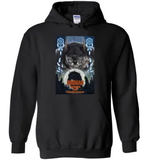 Dogman Encounters Pathfinder Collection Hooded Sweatshirt (design 3, with straight border)