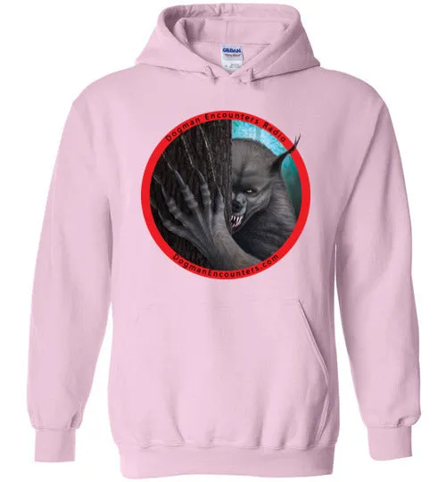 Dogman Encounters Rogue Collection Hooded Sweatshirt (red border with black font)