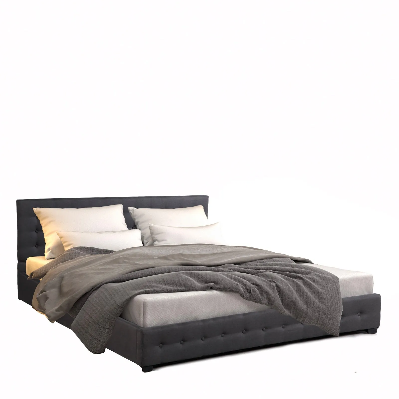 Eden Double Gas Lift Bed - Dark Grey