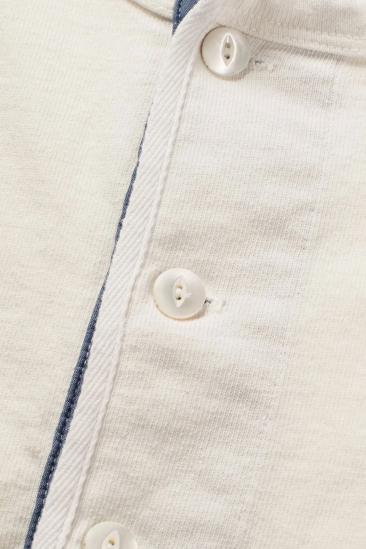 Freenote Cloth - 13 Ounce Henley - L/S White