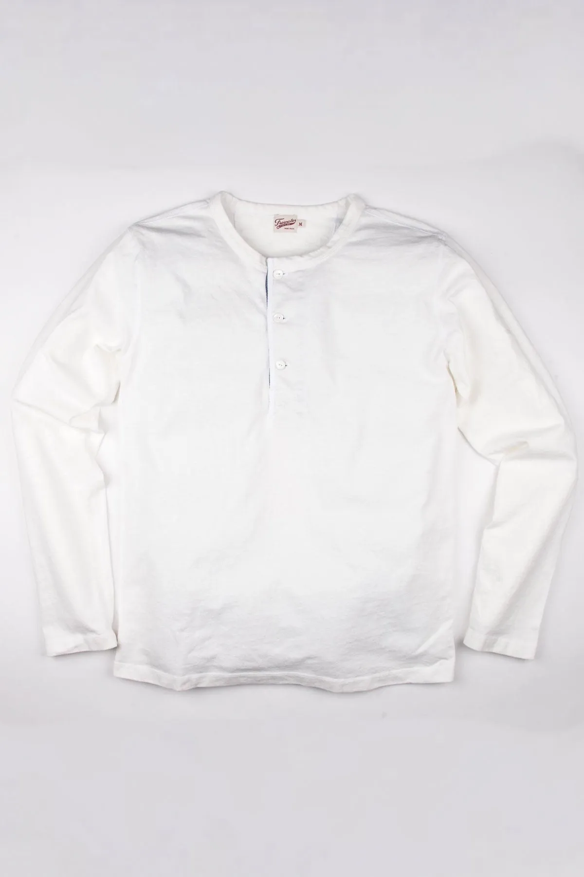 Freenote Cloth - 13 Ounce Henley - L/S White