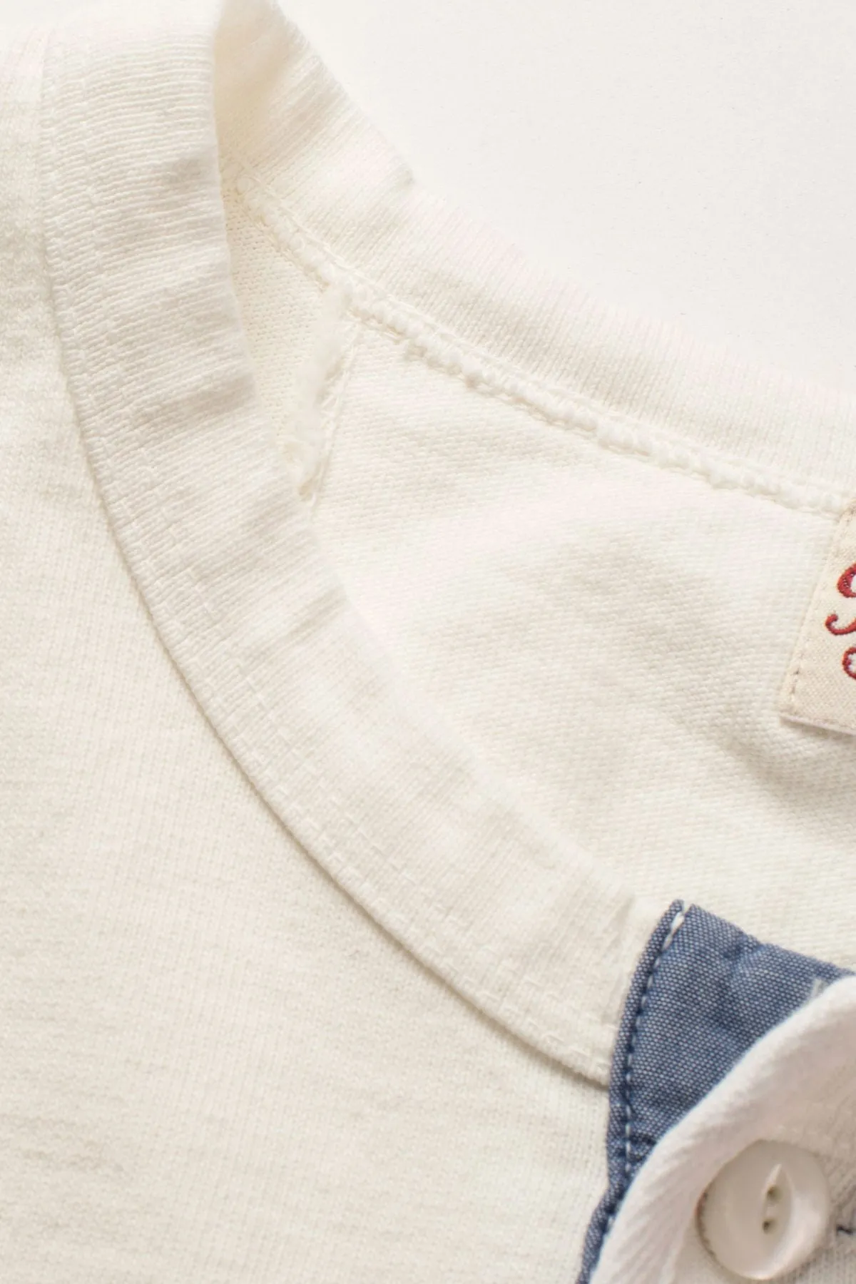 Freenote Cloth - 13 Ounce Henley - L/S White