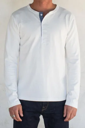 Freenote Cloth - 13 Ounce Henley - L/S White